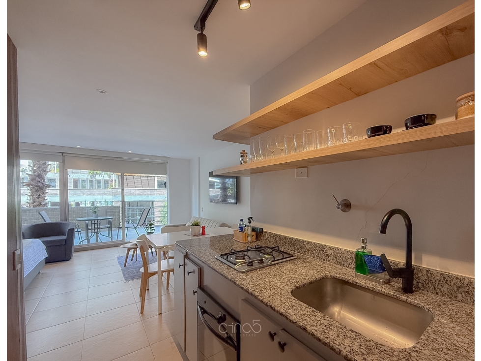 Apartaestudio con terraza | Licencia hotelera | Las Lomas, Poblado — foto 3