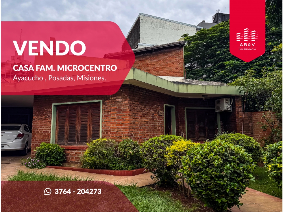 VENDO CASA FAMILIAR MICROCENTRO - 1