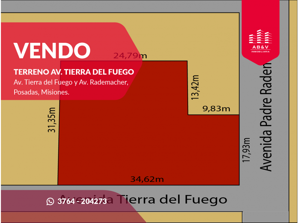 VENDO TERRENO EN ESQUINA AV.TIERRA DEL FUEGO Y RADEMACHER - 1