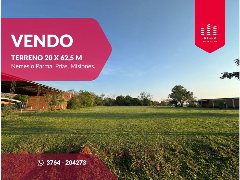 TERRENO NEMESIO PARMA. 20x62,5m - 1