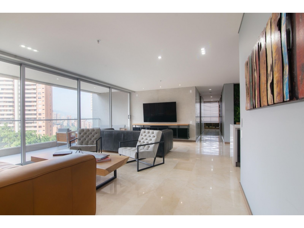 178m2 Apartamento Amoblado Arriendo - Amsterdam Plaza Medellín — foto 3