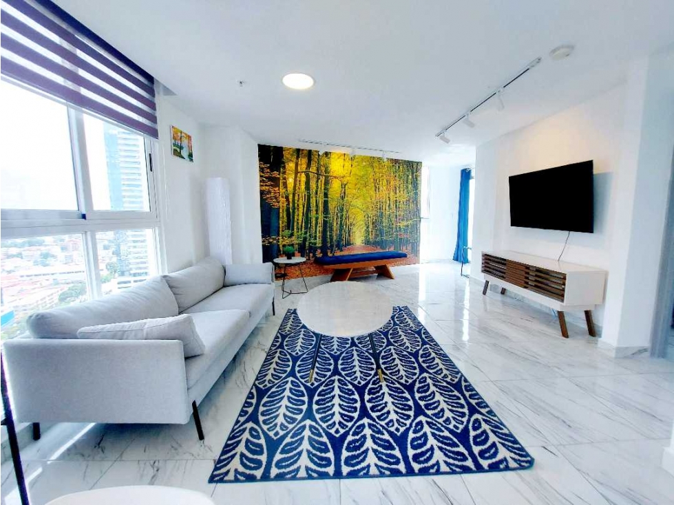 ALQUILER APARTAMENTO AMOBLADO CON BALCON VISTA AL MAR EN AVE BALBOA — foto 2