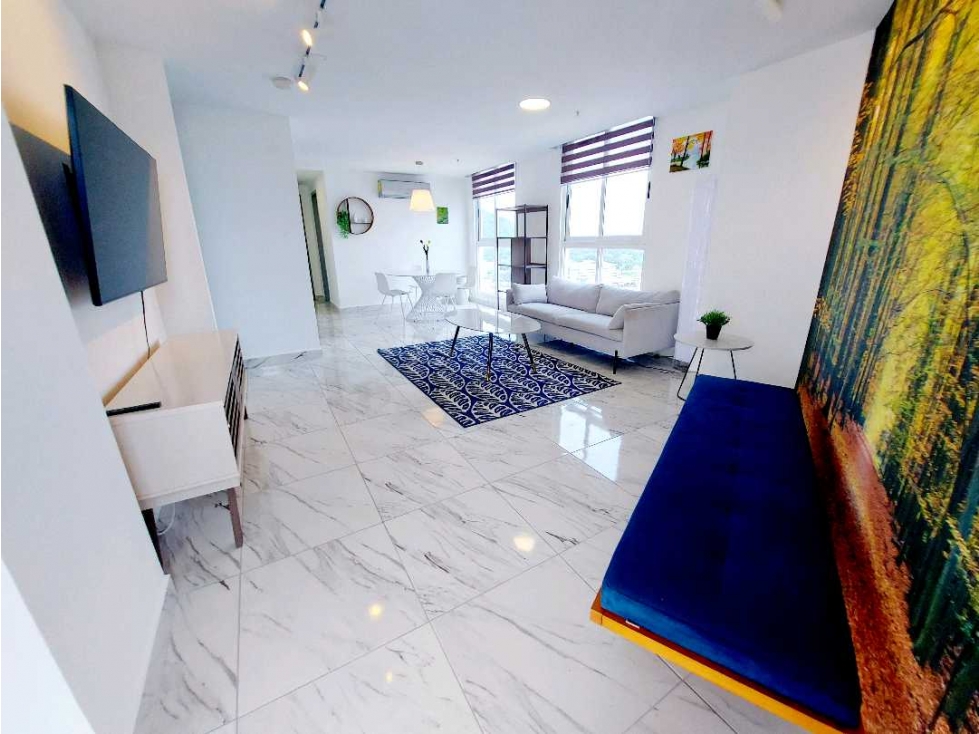 ALQUILER APARTAMENTO AMOBLADO CON BALCON VISTA AL MAR EN AVE BALBOA — foto 5
