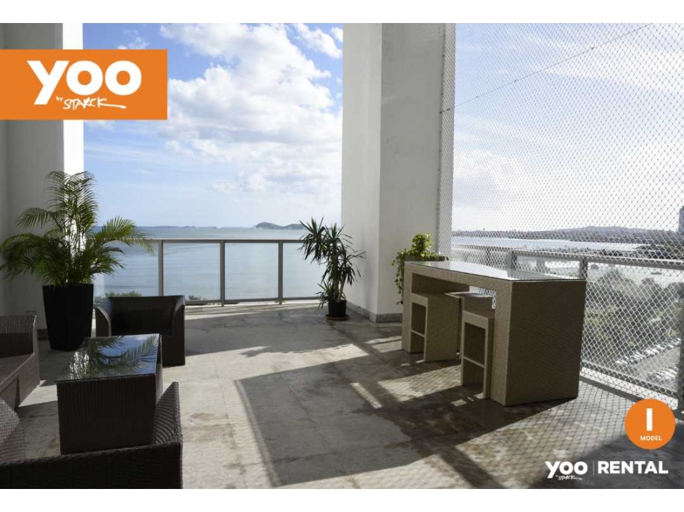 ALQUILER DE APARTAMENTO AMUEBLADO CON VISTA AL MAR EN PH YOO JP