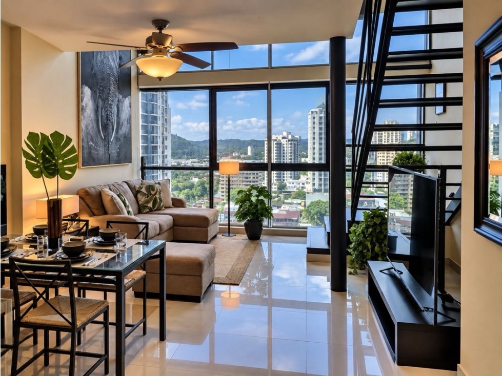 ALQUILER DE APARTAMENTO PH VITRO LOFT EL CANGREJO AMOBLADO JP - 1