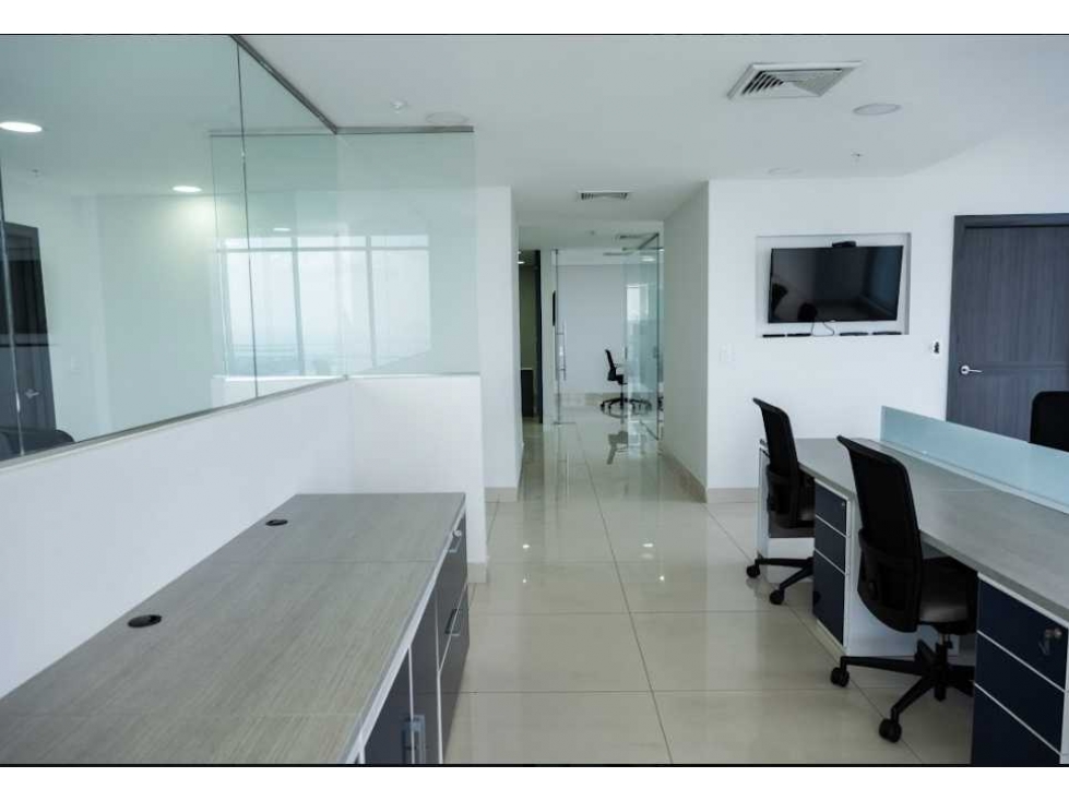 ALQUILER DE OFICINA EN BICSA - AVENIDA BALBOA - EQUIPADA - 225m2 - 4