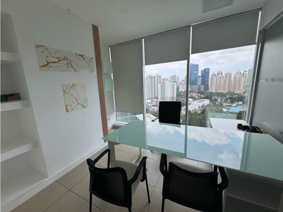 Alquiler de oficina amoblada | F&F Tower & El Tornillo, Calle 50