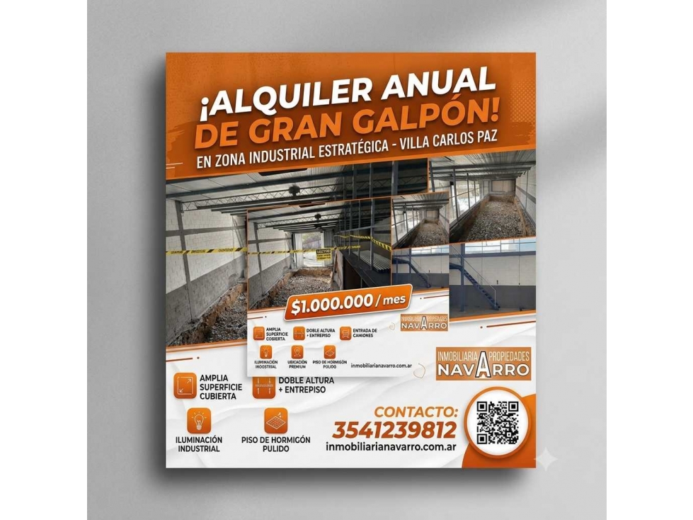 ALQUILER GALPÓN ZONA INDUSTRIAL - 1