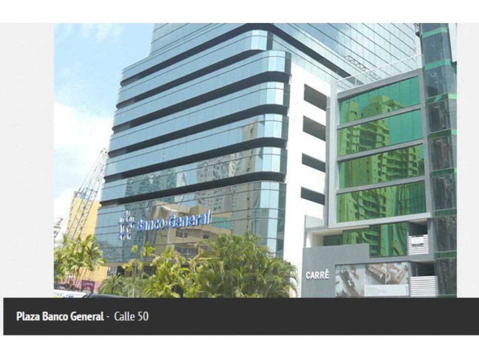 ALQUILER OFICINA AMOBLADA EN PH BANCO GENERAL CALLE 50 175M2