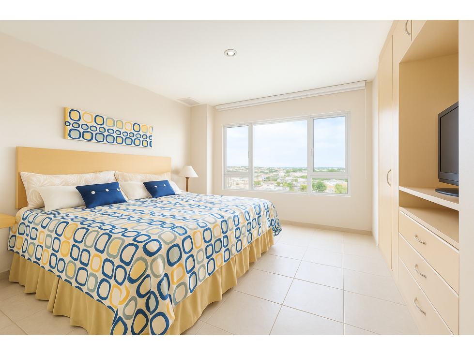 Departamento amoblado de 98 m² y 2 dormitorios en Manta