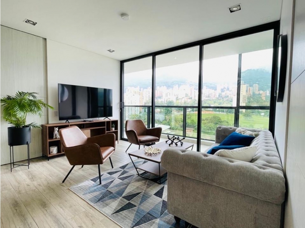 Amoblado Espectacular Piso 19 Poblado - Medellin