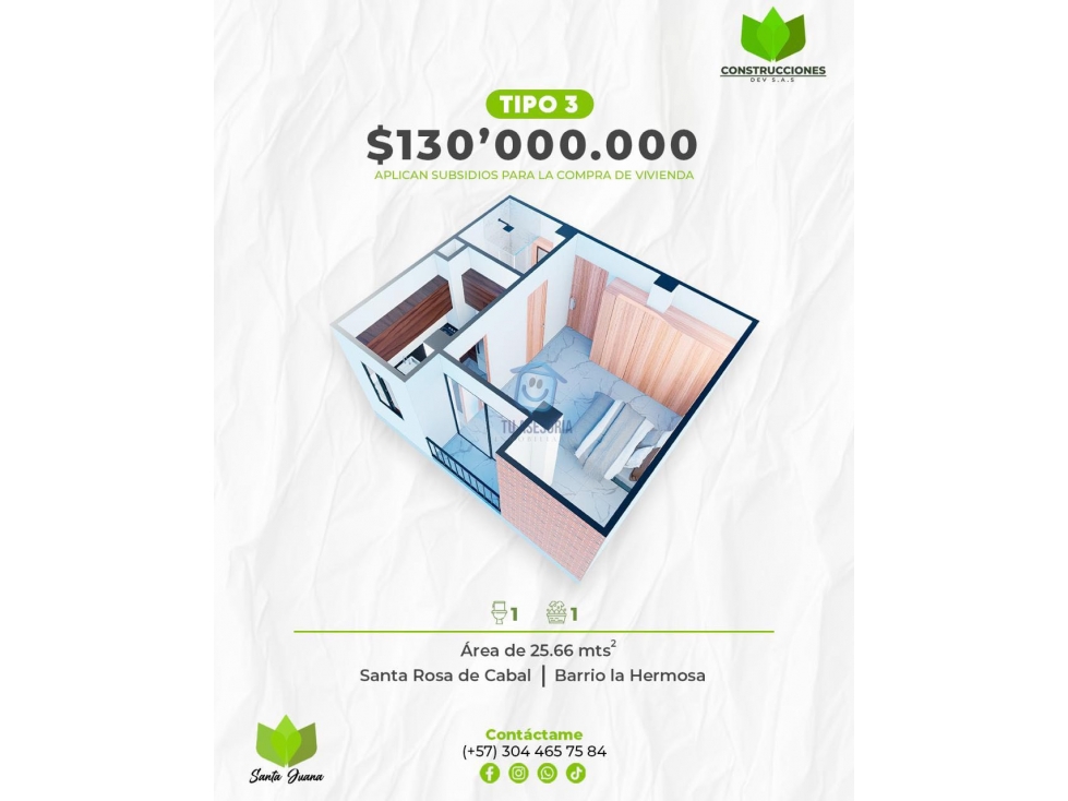 Apartamentos en venta la hermosa Santa Rosa de Cabal - 1