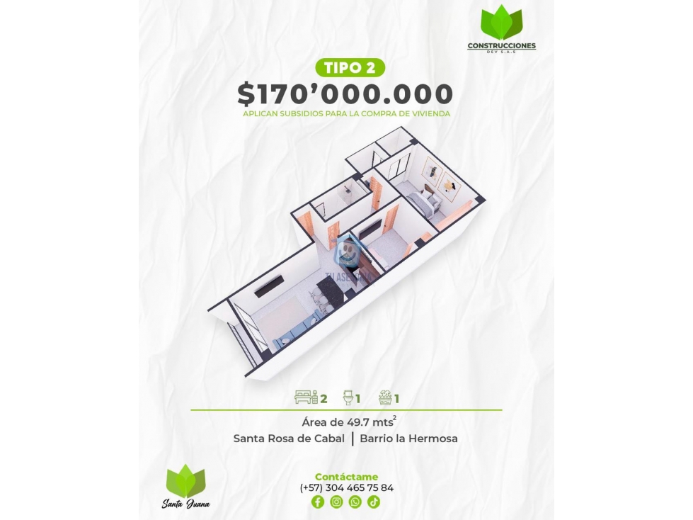 Apartamentos en venta la hermosa Santa Rosa de Cabal - 2