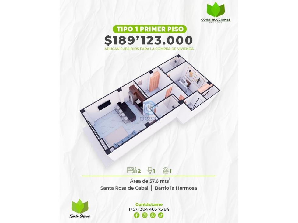 Apartamentos en venta la hermosa Santa Rosa de Cabal - 3