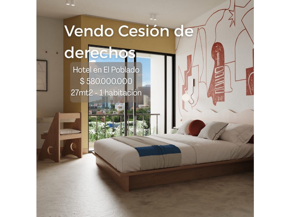 Aparta estudio Cesión de derechos / Hotel en Poblado