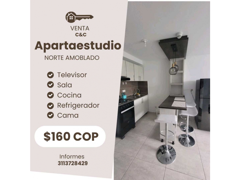 APARTAESTUDIO AMOBLADO PARA.LA VENTA / TURISMO.