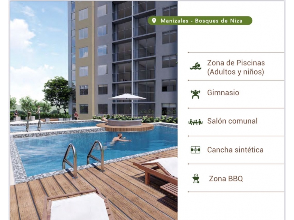 Apartamento 2 alcobas Conjunto Cerrado Niza Manizales — foto 4