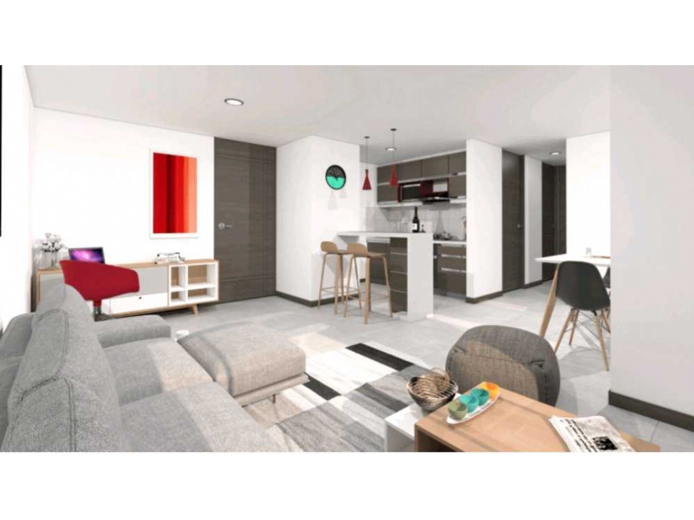 Apartamento 2 alcobas y estudio Conjunto Cerrado Niza Manizales