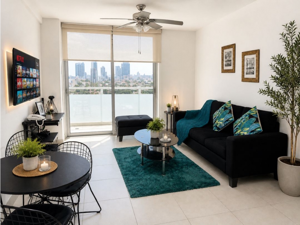 APARTAMENTO AMOBLADO 2 RECAMARAS MODERNO PLAZA EDISON EL MARE — foto 2