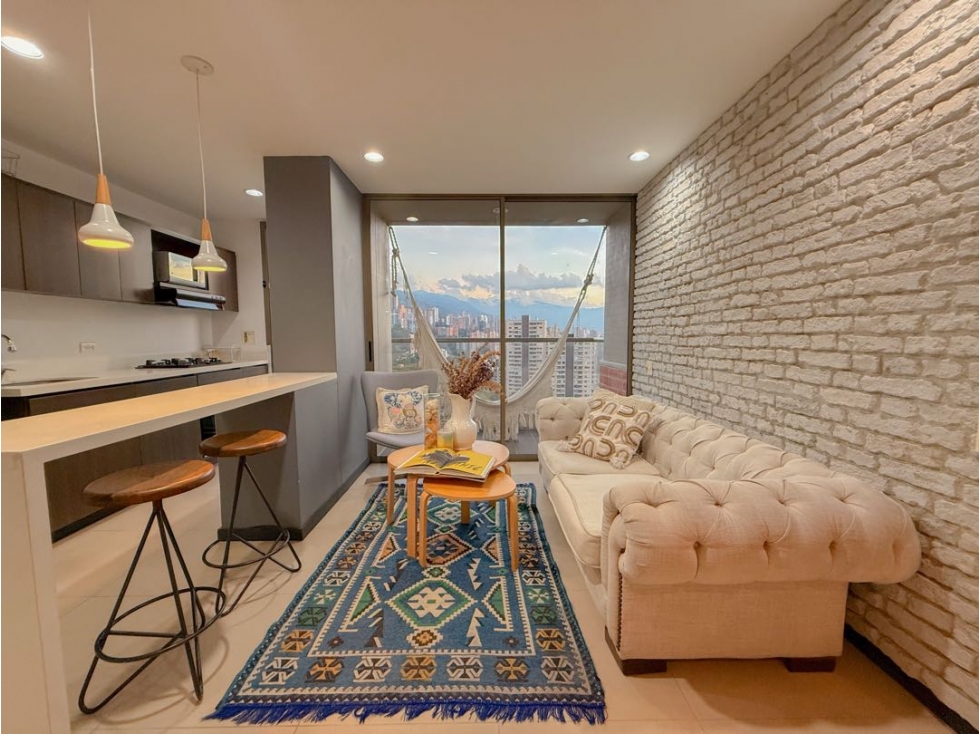 Apartamento amoblado en renta en Altos del Poblado | 2 habitaciones