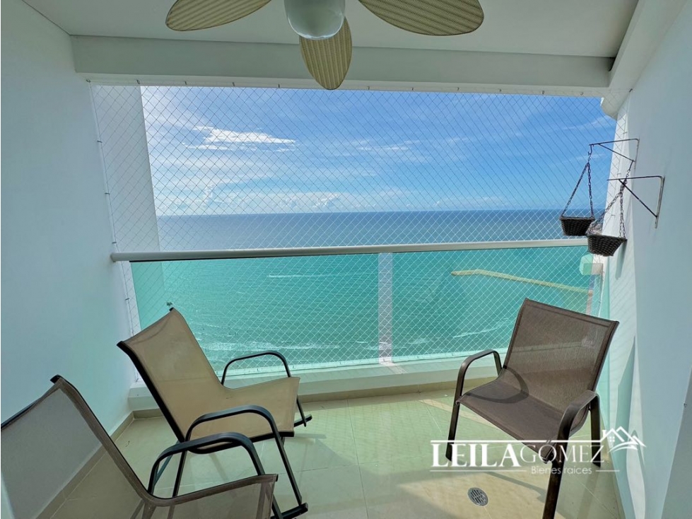 Apartamento AMOBLADO en venta, Vista Al Mar Bocagrande, Cartagena