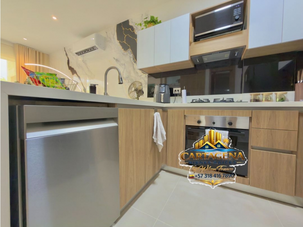 Apartamento Amoblado en Venta Acabados de Lujo, Baia Kristal Cartagena — foto 4