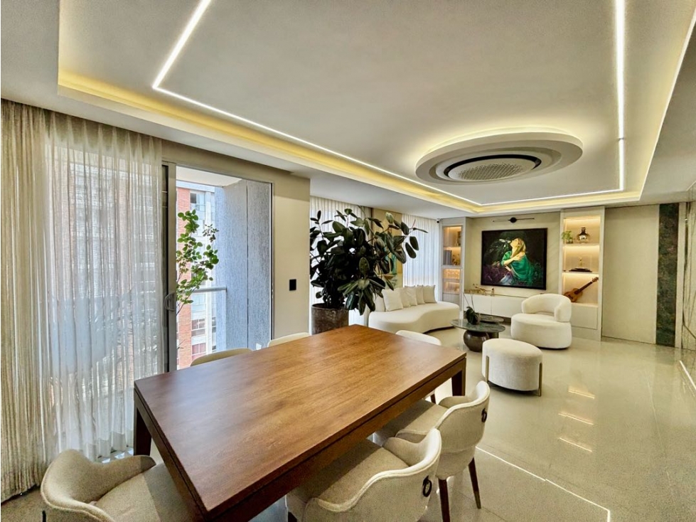 APARTAMENTO AMOBLADO EN VENTA. 118MTS. 3 ALCOBAS. RIO ALTO — foto 3
