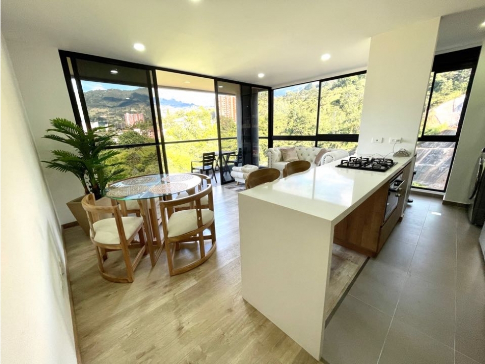 Apartamento amoblado moderno magnifica vista, piscina, Envigado. — foto 3