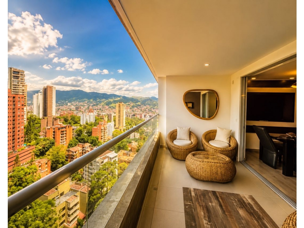 APARTAMENTO CON VISTA 3 HAB, POBLADO MEDELLIN
