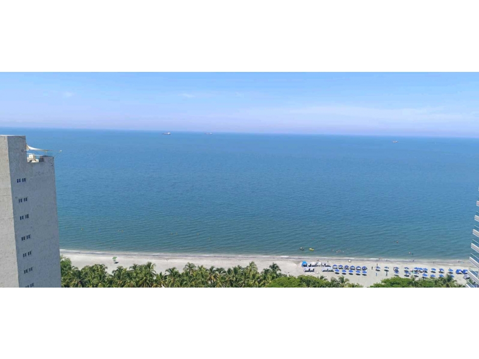 Apartamento con vista frontal al mar Pozos Colorados en Santa Marta