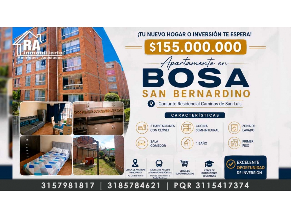 APARTAMENTO DE PRIMER PISO EN BOSA SAN BERNARDINO C9985660