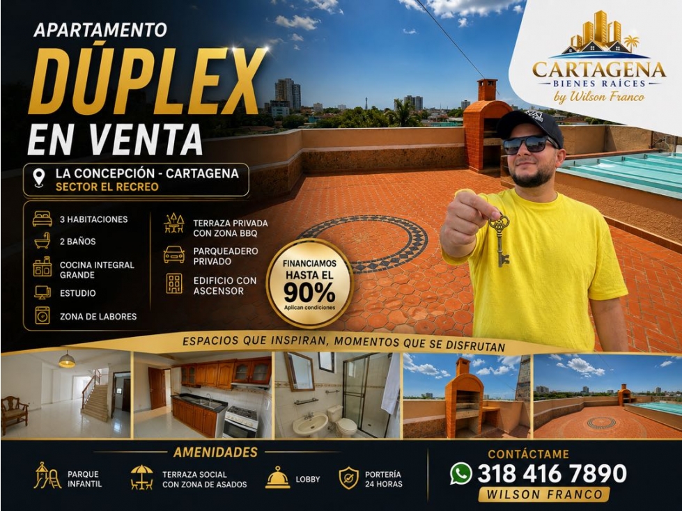 Apartamento Duplex en Venta, Edificio El Parque, La Concepción, CTG