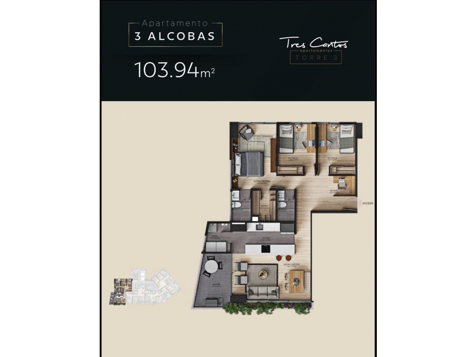 Apartamento en Cesión el Poblado — foto 3