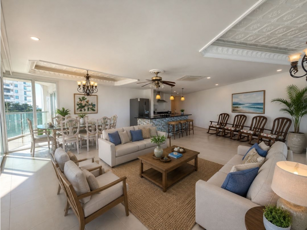 APARTAMENTO EN LA BOQUILLA 3 ALCOBAS FRENTE AL MAR — foto 4