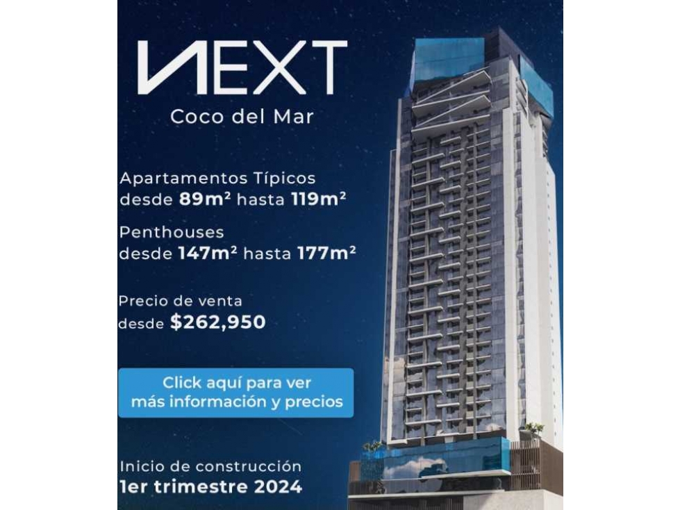APARTAMENTO EN PREVENTA EN COCO DEL MAR