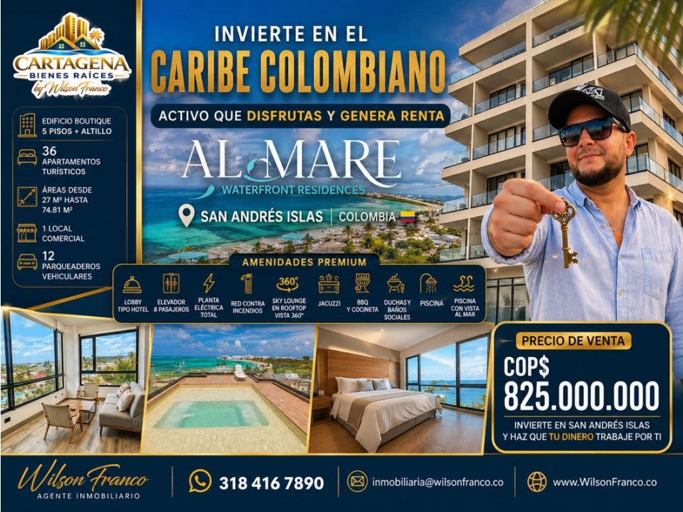 Apartamento En Venta, AL MARE WATERFRONT, San Andres Islas, Colombia - 1