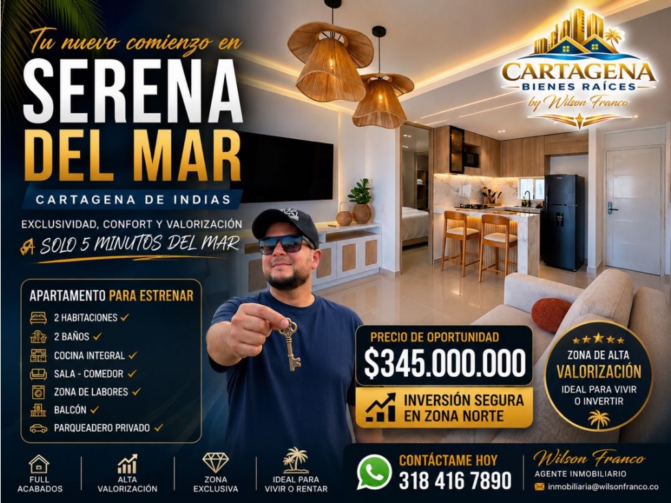 Apartamento En Venta, Conjunto Dammar, Serena Del Mar, Cartagena