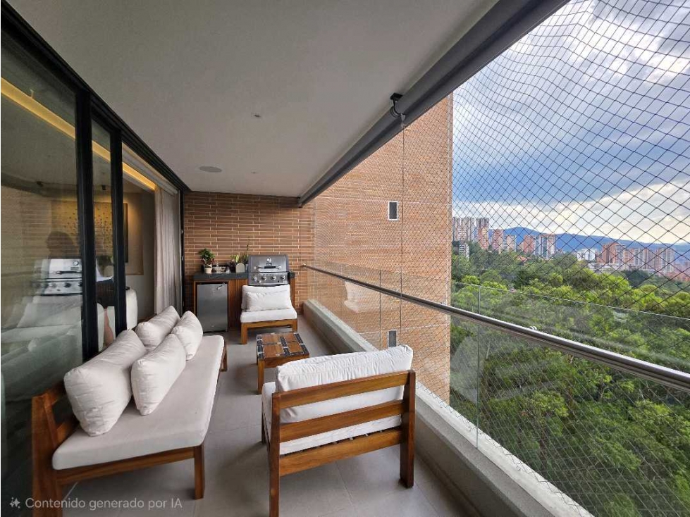 Apartamento en venta, El Poblado, parte alta, vista hermosa — foto 6