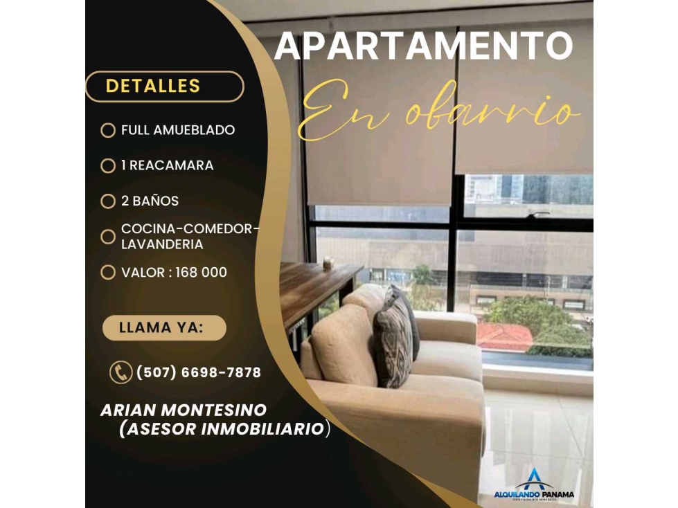 APARTAMENTO EN VENTA EN OBARRIO