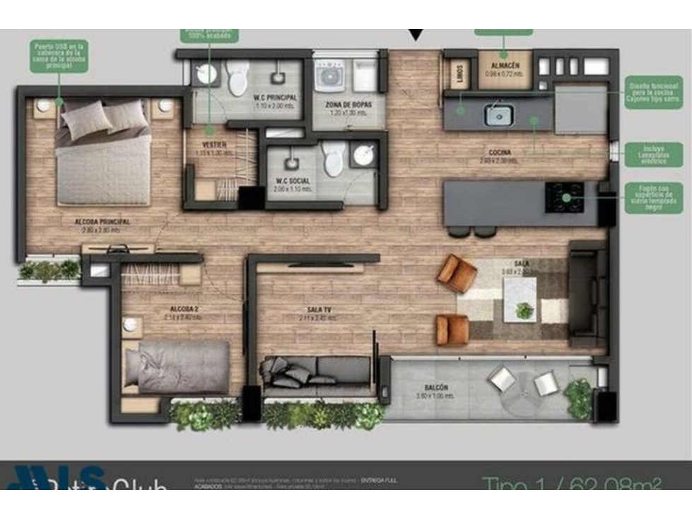 Apartamento en venta en V. Pantanillo (El Retiro), El Retiro