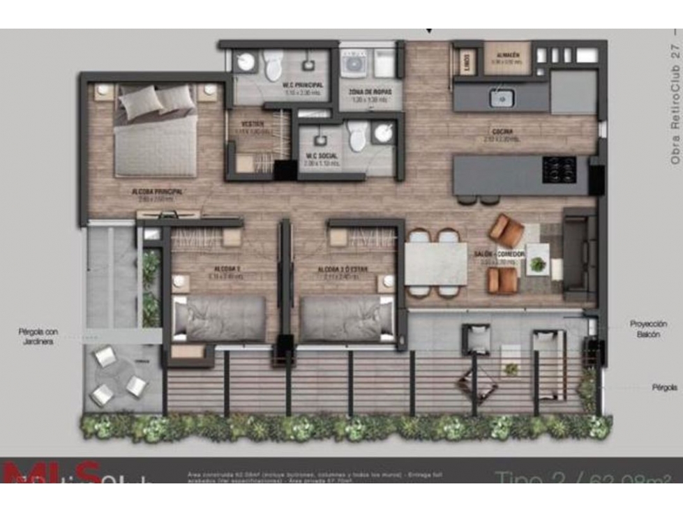 Apartamento en venta en V. Pantanillo (El Retiro), El Retiro
