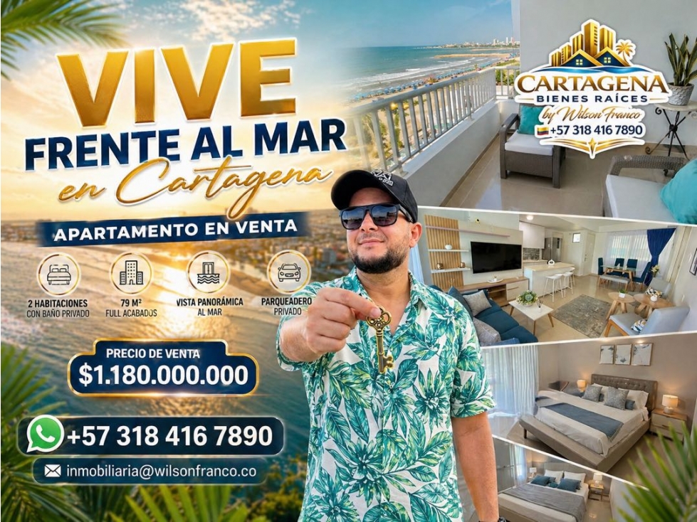 Apartamento En Venta, Palmetto, Bocagrande, Cartagena