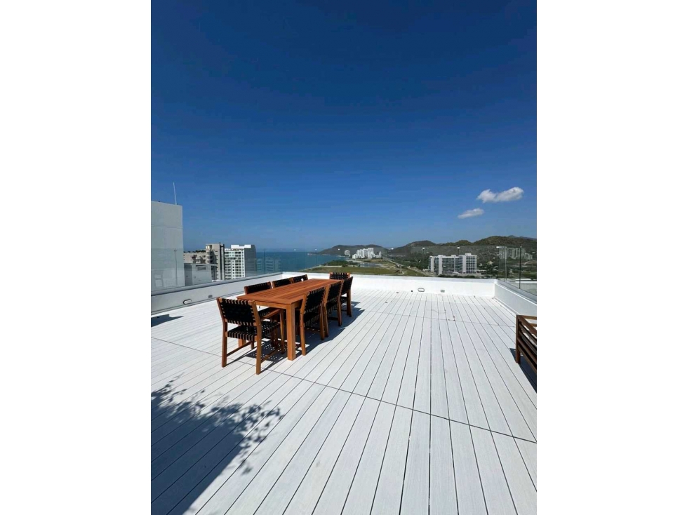 APARTAMENTO EN VENTA SANTA MARTA LA MEJOR VISTA AL MAR Y TERRAZA