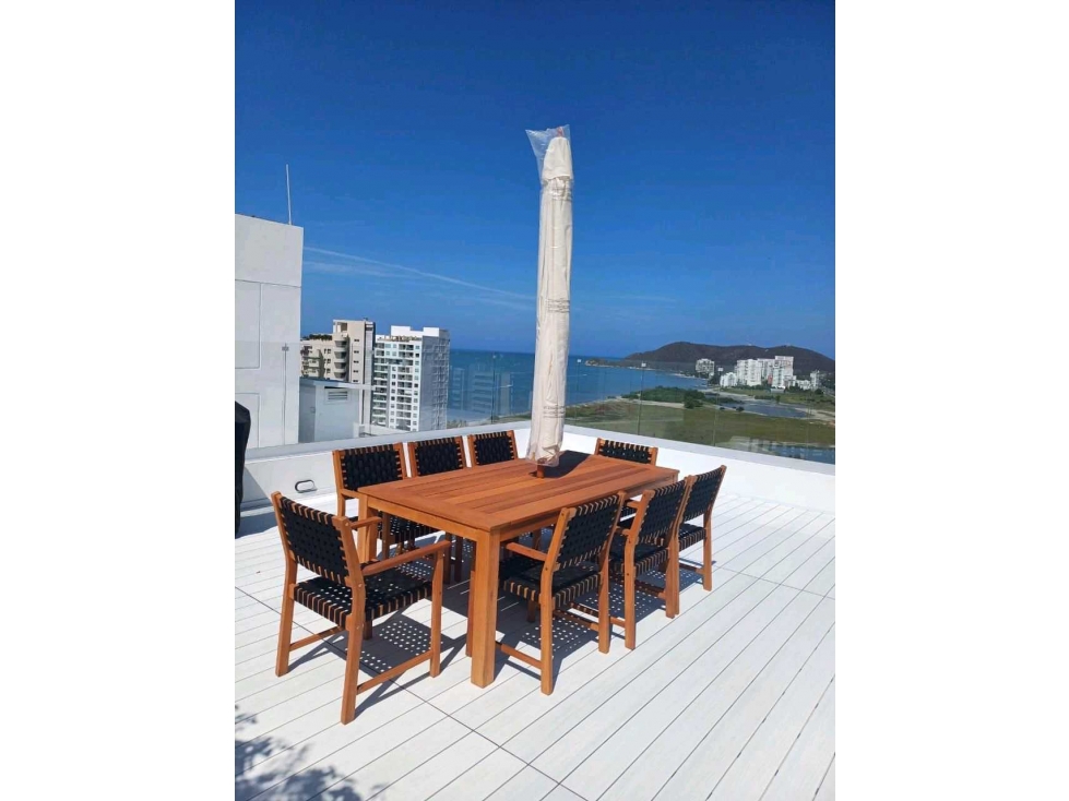 APARTAMENTO EN VENTA SANTA MARTA LA MEJOR VISTA AL MAR Y TERRAZA — foto 2