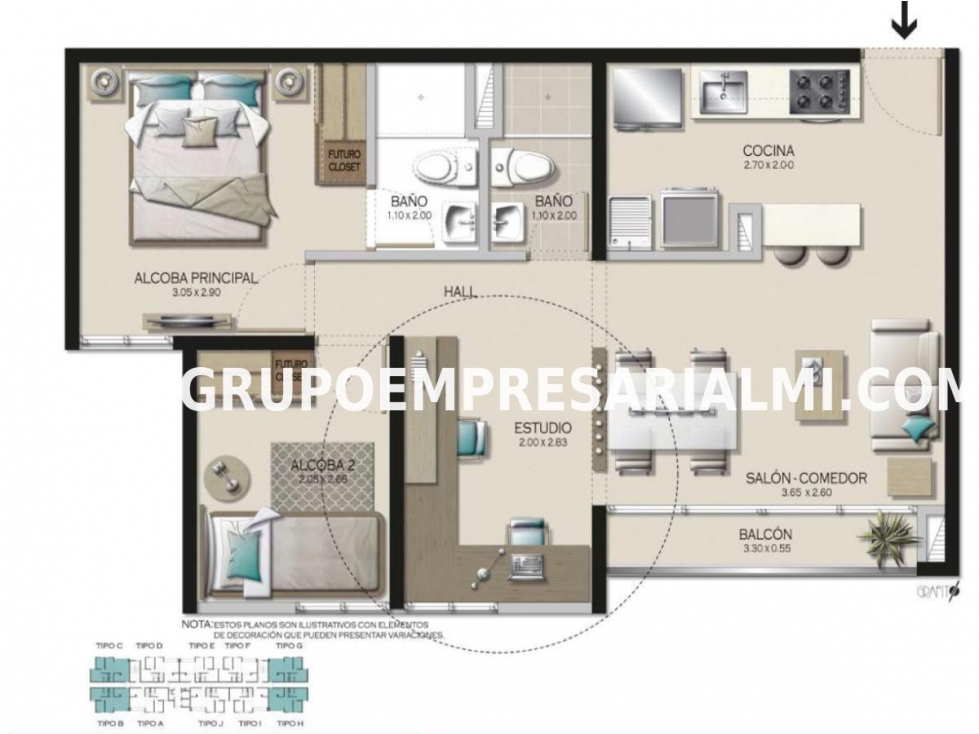 APARTAMENTO EN VENTA - SECTOR BUCAROS , BELLO COD: 34052 — foto 6