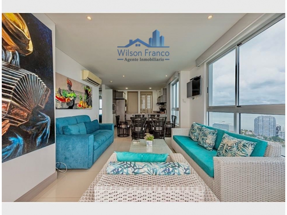 Apartamento en Venta Vista Al Mar Palmetto Bocagrande Cartagena — foto 3
