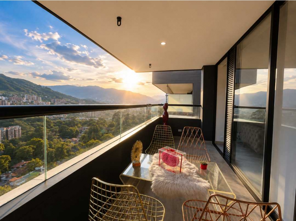 Apartamento en Envigado las Brujas de 3 habitaciones, con vista.