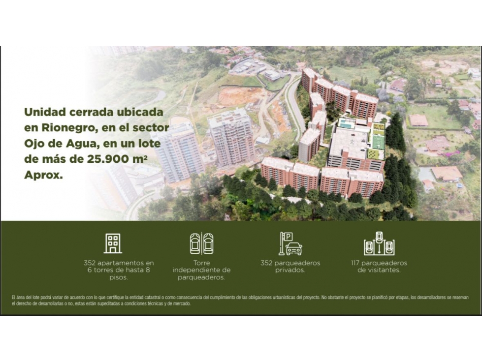 Apartamento nuevo en venta Rionegro Ojo de Agua