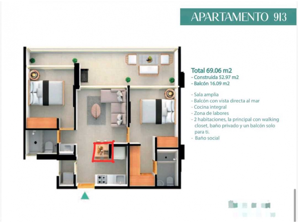 Apartamento para renta turística Santa Marta Colombia — foto 2