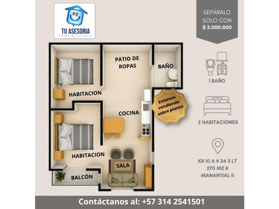 Apartamentos en venta sobre planos manantial ll Santa Rosa de cabal — foto 6